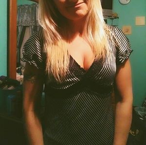 Studio Y dressy striped top